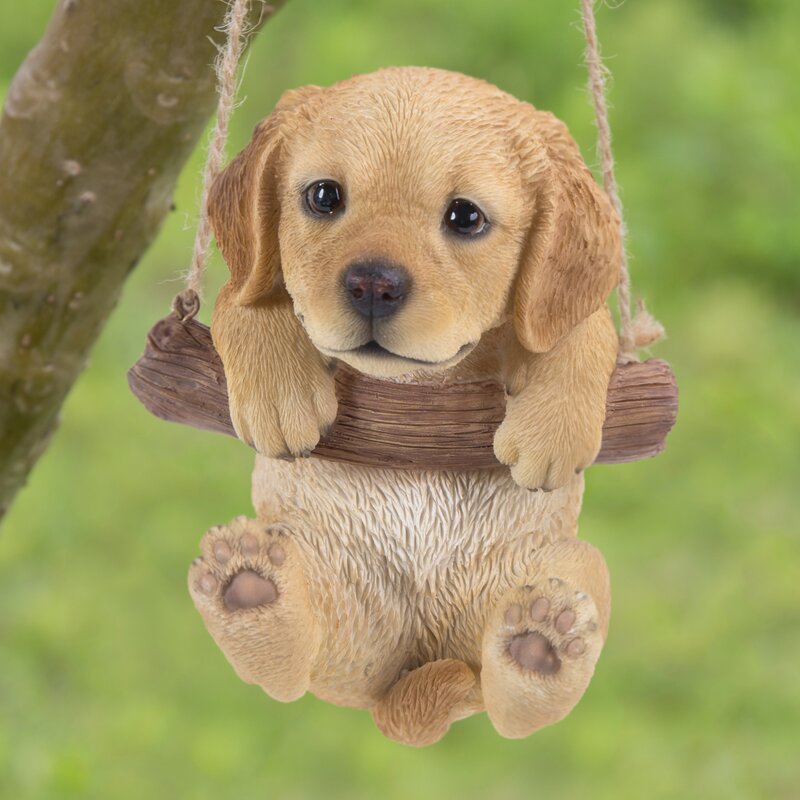 golden retriever puppy statue